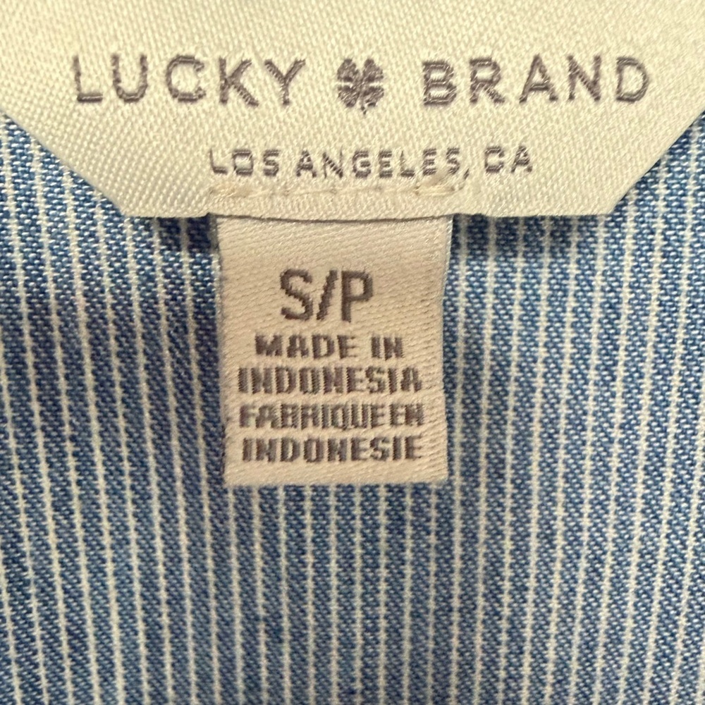 Lucky Brand Light Blue Button-Up Blouse - Picture 4 of 6